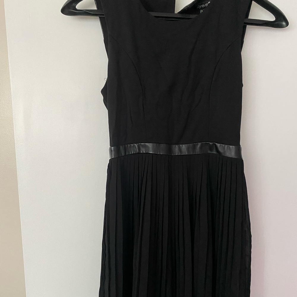 Forever 21 black with faux leather - good used condition